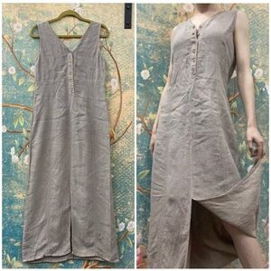 Johnny Was Collection Mauve Linen Maxi Dress, Reversible